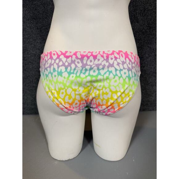 Retired Victoria’s Secret Multicolor Cheetah Print Bikini Bottoms Size Medium - Picture 2 of 6